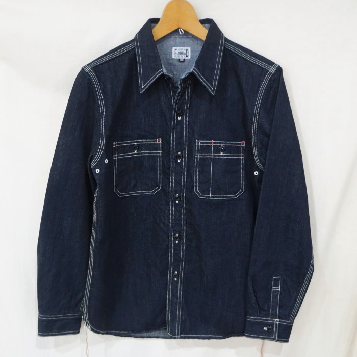 シャツ【ヒゲあり！】フラットヘッド DENIMWORKSHIRTデニムワークシャツ